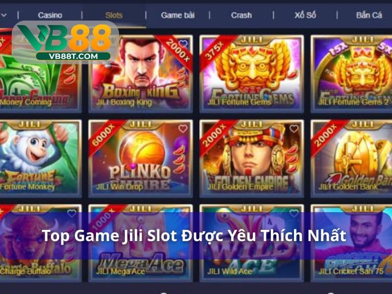 Jili slot cung cấp kho game nổ hũ hấp dẫn