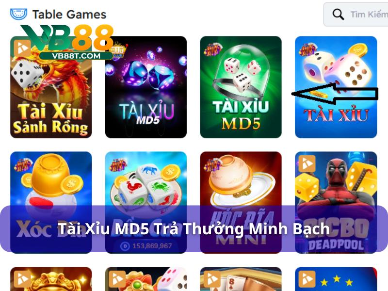 Tài xỉu MD5 trả thưởng minh bạch và nhanh chóng